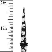 Load image into Gallery viewer, 4G Black White Skulls Acrylic Taper
