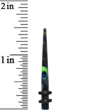Load image into Gallery viewer, 8G Peacock Feathers Acrylic Taper
