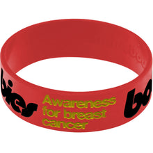 Load image into Gallery viewer, Red Black Boobies Awareness for Breast Cancer Bracelet
