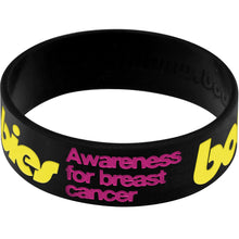 Load image into Gallery viewer, Black Yellow Boobies Awareness for Breast Cancer Bracelet
