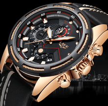 Load image into Gallery viewer, Waterproof Men's Sports  Watch With Leather Transparent Belts, Chronometers Day View Perfect Gift
