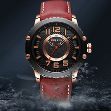 Load image into Gallery viewer, Men's Waterproof  Sport Watch With Leather  Belts  And Large Numbers Details Unique Design Perfect Gift
