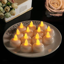 Load image into Gallery viewer, 3/6Pcs LED Flameless Waterproof Candle Flameless Flickering Tea Light Candles Battery Operated Floating Candles for Wedding Centerpiece Pool &amp; SPA Warm Light Flickering Tea Candles Battery Powered For Wedding Home Birthday Party Decoration
