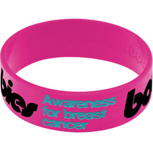 Load image into Gallery viewer, Pink Black Boobies Awareness for Breast Cancer Bracelet
