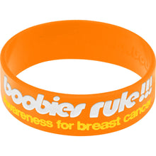 Load image into Gallery viewer, Orange Yellow I Love Motor Boating Breast Cancer Bracelet

