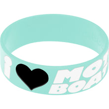Load image into Gallery viewer, Baby Blue Black I Love Motor Boating Breast Cancer Bracelet
