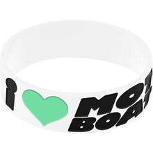 Load image into Gallery viewer, Black White I Love Motor Boating Breast Cancer Bracelet
