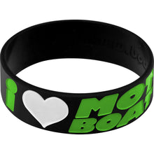 Load image into Gallery viewer, Black Green I Love Motor Boating Breast Cancer Bracelet
