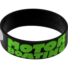 Load image into Gallery viewer, Black Green I Love Motor Boating Breast Cancer Bracelet
