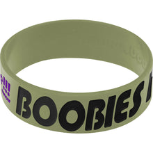 Load image into Gallery viewer, Army Green Black Boobies Rock Breast Cancer Bracelet
