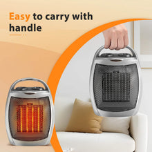 Load image into Gallery viewer, 1500W Portable Ceramic Space Heater with Thermostat &amp; Safety Protection with Carry Handle
