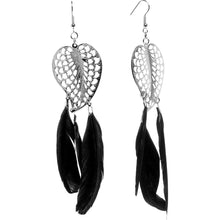 Load image into Gallery viewer, Native Nature Feather and Leaf Drop Earrings

