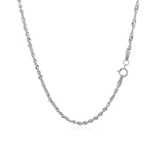 Load image into Gallery viewer, 14k White Gold Singapore Chain 1.7mm
