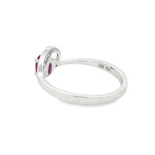 Load image into Gallery viewer, .02ct Created Ruby Diamond Ring 10KT White Gold
