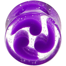 Load image into Gallery viewer, 9/16 Purple Quotation Symbol Saddle Plug
