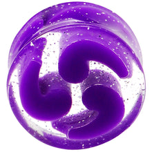 Load image into Gallery viewer, 18mm Purple Quotation Symbol Saddle Plug
