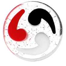 Load image into Gallery viewer, 1/2 Black Red White Quotation Symbol Saddle Plug
