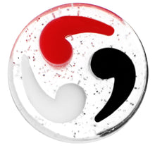 Load image into Gallery viewer, 9/16 Black Red White Quotation Symbol Saddle Plug
