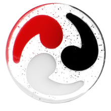 Load image into Gallery viewer, 18mm Black Red White Quotation Symbol Saddle Plug

