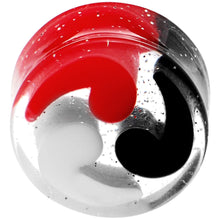 Load image into Gallery viewer, 18mm Black Red White Quotation Symbol Saddle Plug
