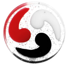 Load image into Gallery viewer, 20mm Black Red White Quotation Symbol Saddle Plug
