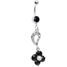 Load image into Gallery viewer, Dark Nature Rain Blossom Crystal Belly Ring
