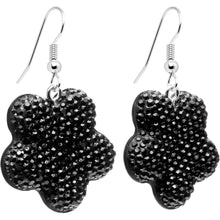 Load image into Gallery viewer, Chic Black Flower Dangle Earrings

