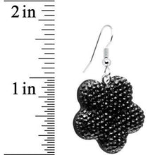 Load image into Gallery viewer, Chic Black Flower Dangle Earrings

