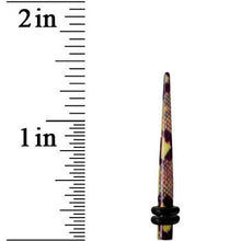 Load image into Gallery viewer, 8G Green Snake Skin Acrylic Taper
