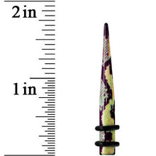 Load image into Gallery viewer, 4G Green Snake Skin Acrylic Taper
