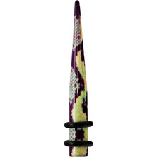 Load image into Gallery viewer, 4G Green Snake Skin Acrylic Taper
