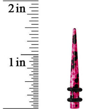 Load image into Gallery viewer, 6G Pink Snake Skin Acrylic Taper
