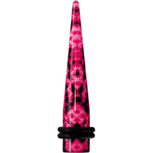 Load image into Gallery viewer, 0G Pink Snake Skin Acrylic Taper
