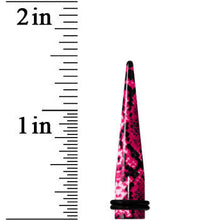 Load image into Gallery viewer, 00G Pink Snake Skin Acrylic Taper
