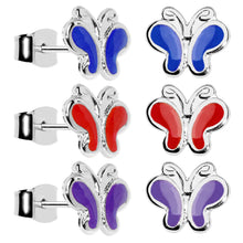 Load image into Gallery viewer, 6mm Butterfly Beauty Stud Earring Set

