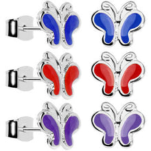 Load image into Gallery viewer, 6mm Butterfly Beauty Stud Earring Set
