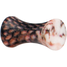 Load image into Gallery viewer, 8G Blushing Snake Skin Acrylic Saddle Plug
