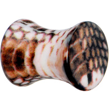 Load image into Gallery viewer, 2G Blushing Snake Skin Acrylic Saddle Plug
