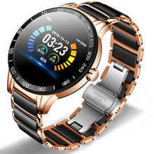 Load image into Gallery viewer, Luxury Ceramic Elegant Unisex Smart Watch With Heart Rate Monitor and Blood Pressure Fitness tracker Ceramic strap Sport Watch With Waterproof Protection
