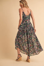 Load image into Gallery viewer, Printed V-Neck Frill Tiered Cami Comfortable Dress For Women – Playful, Feminine &amp; Fun for Summer Days
