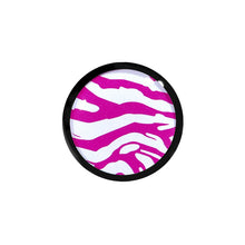 Load image into Gallery viewer, 9/16 Acrylic Pink White Zebra Saddle Plug
