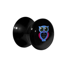 Load image into Gallery viewer, 1/2 Acrylic Heart Owl Saddle Plug
