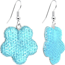 Load image into Gallery viewer, Chic Blue Flower Dangle Earrings
