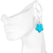 Load image into Gallery viewer, Chic Blue Flower Dangle Earrings
