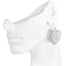Load image into Gallery viewer, Chic Clear Gem Studded Heart Dangle Earrings
