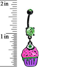 Load image into Gallery viewer, Black Zombie Cupcake Belly Ring
