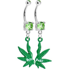 Load image into Gallery viewer, Best Buds Pot Leaf Best Friends Belly Ring Set
