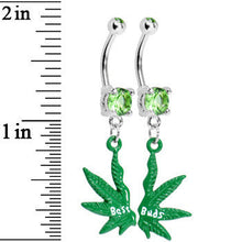 Load image into Gallery viewer, Best Buds Pot Leaf Best Friends Belly Ring Set
