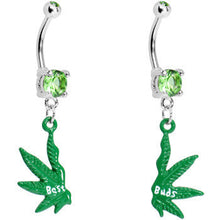 Load image into Gallery viewer, Best Buds Pot Leaf Best Friends Belly Ring Set
