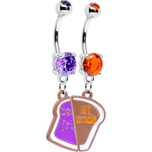 Load image into Gallery viewer, Peanut Butter and Jelly Best Friends Belly Ring Set
